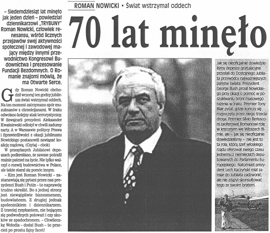 Artykuł 70 lat minęło Artykuł 70 lat minęło