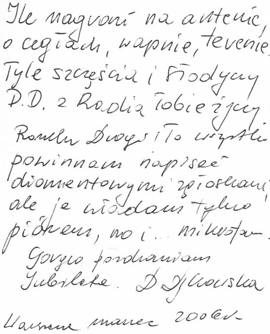 Życzenia od Dykowskiej Życzenia od Dykowskiej