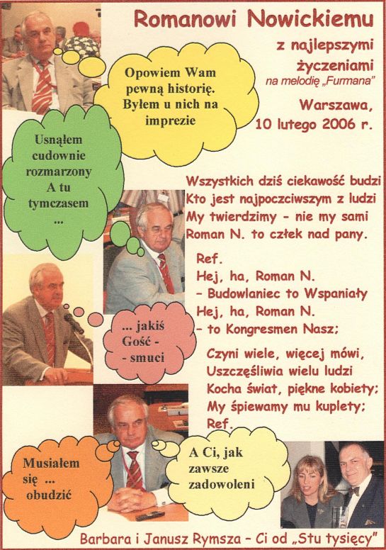 Życzenia od Barbary i Janusza Rymsza Życzenia od Barbary i Janusza Rymsza