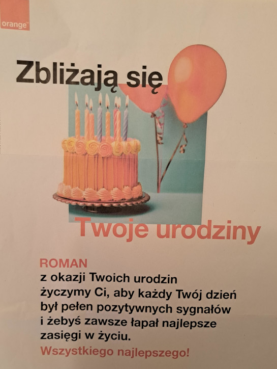 Orange na 90 urodziny