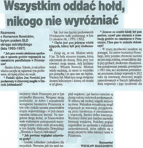 Artyku�- Wszytkim odda� ho�d