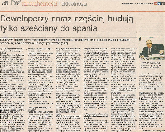 Art. Deweloperzy buduj� sze�ciany