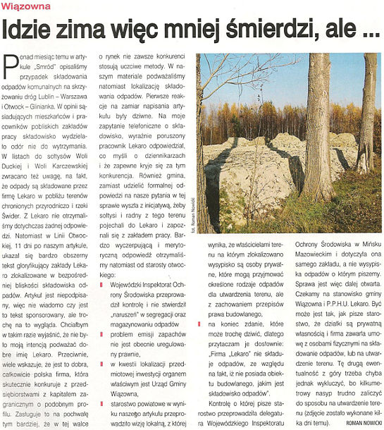 Artyku� Idzie zima