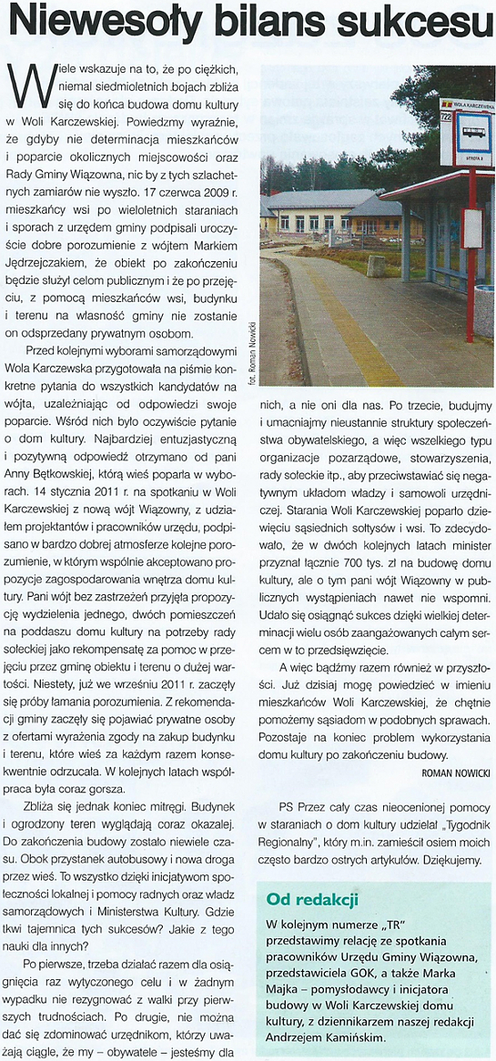 Artyku� Nieweso�y bilans sukcesu