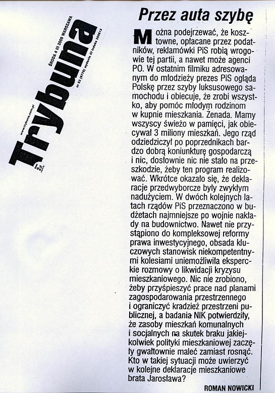 Przez auta szyb�