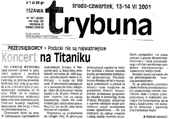 Art. Trybina Na Tytaniku