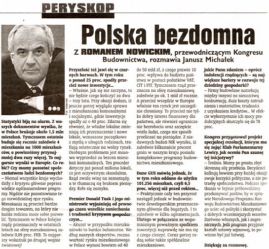 Artyku� Polska bezdomna