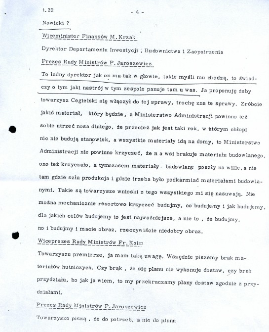 Stenogram z Posiedzenia rz�du w 1976 r.