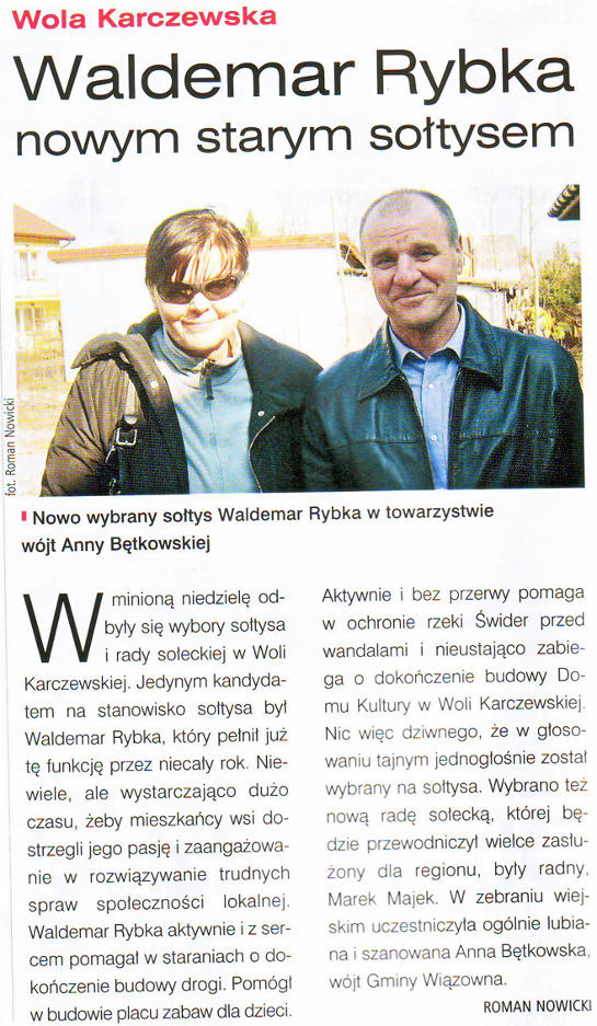 Artyku� Waldemar Rybka so�tysem