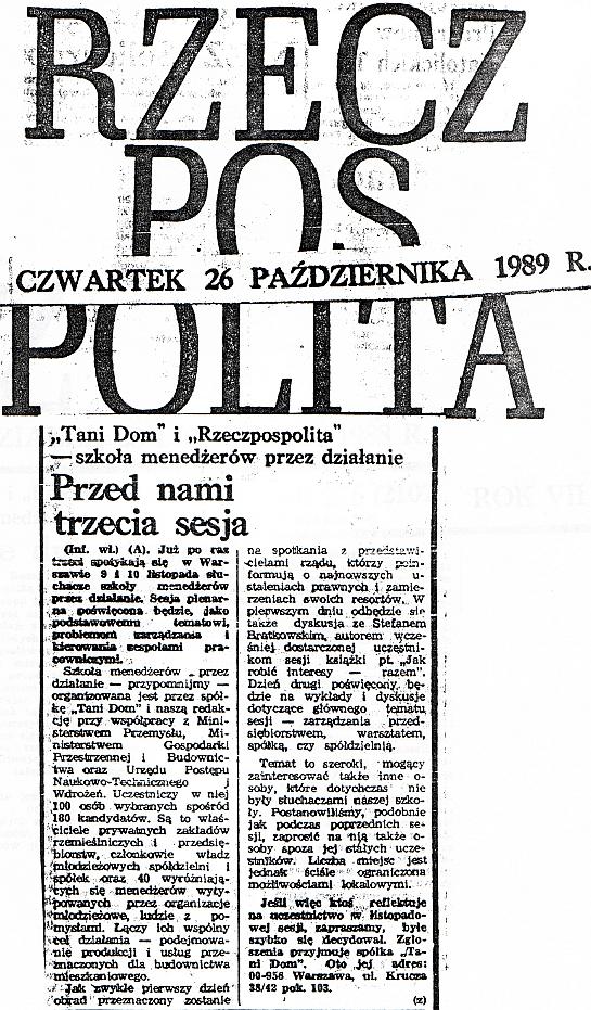 Artyku� Trzecia sesja