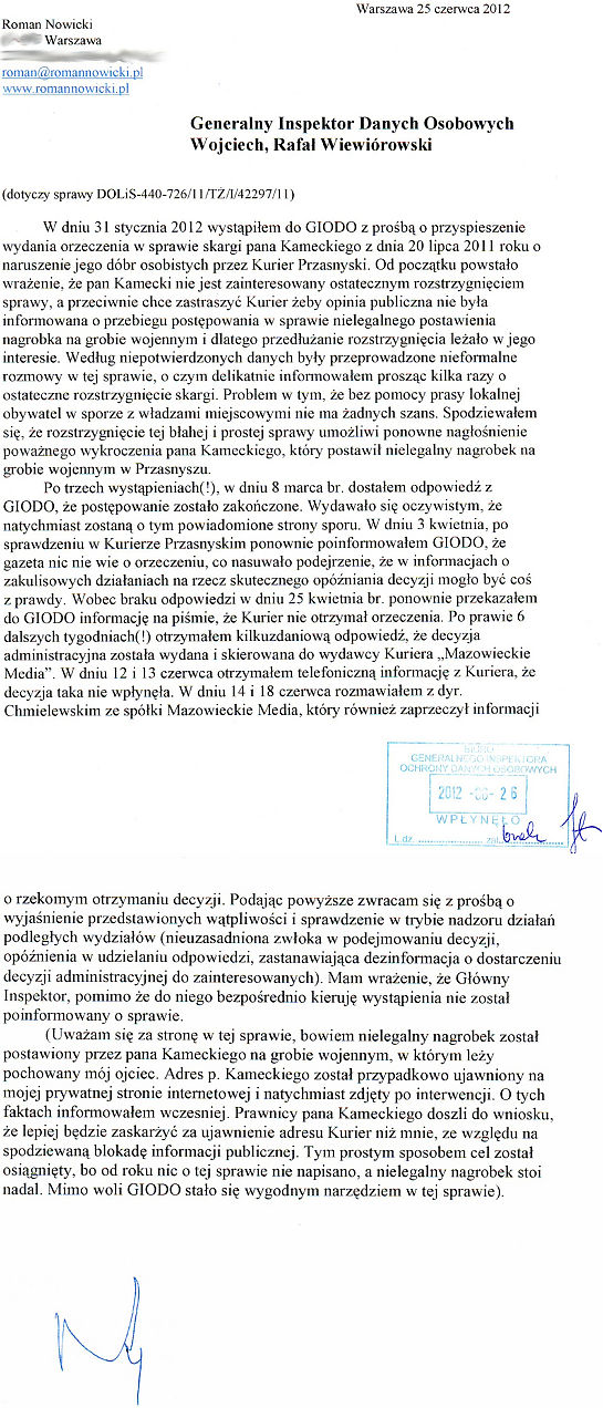 Korespondencja GIODO 9 Korespondencja GIODO 9