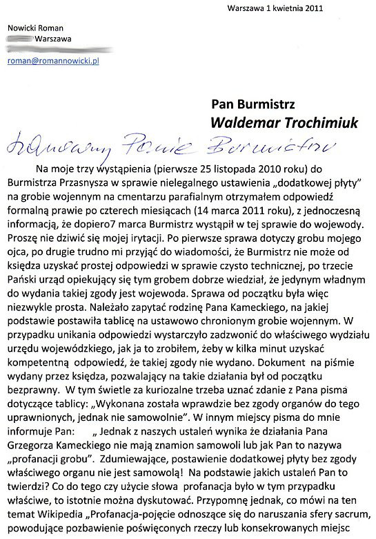 Pismo do Burmistrza 1 Pismo do Burmistrza 1