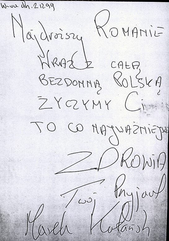 Dedykacja od Kotańskiego Dedykacja od Kotańskiego
